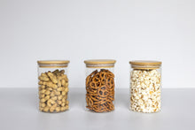 Load image into Gallery viewer, Round Glass & Bamboo Jar 950ml