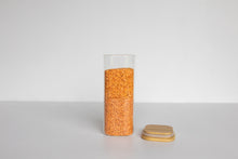Load image into Gallery viewer, Square Glass & Bamboo Jar 1100ml