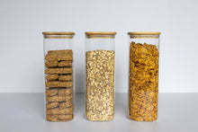 Load image into Gallery viewer, Square Glass & Bamboo Jar 2000ml