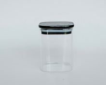 Load image into Gallery viewer, glass jar with black bamboo lid 500ml