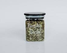 Load image into Gallery viewer, 500ml Square Glass and black bamboo lid jar.