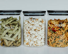 Load image into Gallery viewer, Onyx Glass & Bamboo Jar 1000ml