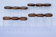 Load image into Gallery viewer, Pantry Glass Jars with Acacia Wood lids