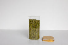 Load image into Gallery viewer, Square Glass &amp; Bamboo Jar 1600ml
