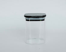 Load image into Gallery viewer, glass jar with black bamboo lid 500ml
