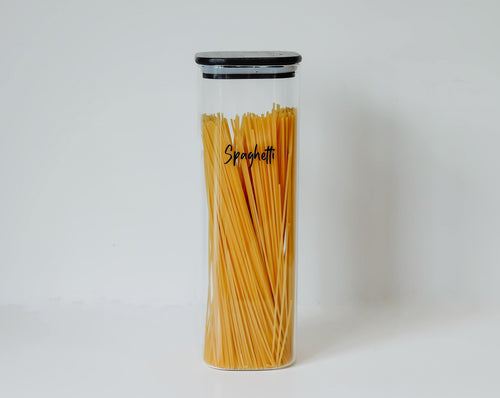 2L Glass jar with black bamboo lid.