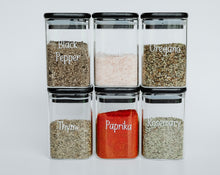 Load image into Gallery viewer, Onyx Herb &amp; Spice Jars - 6 pack
